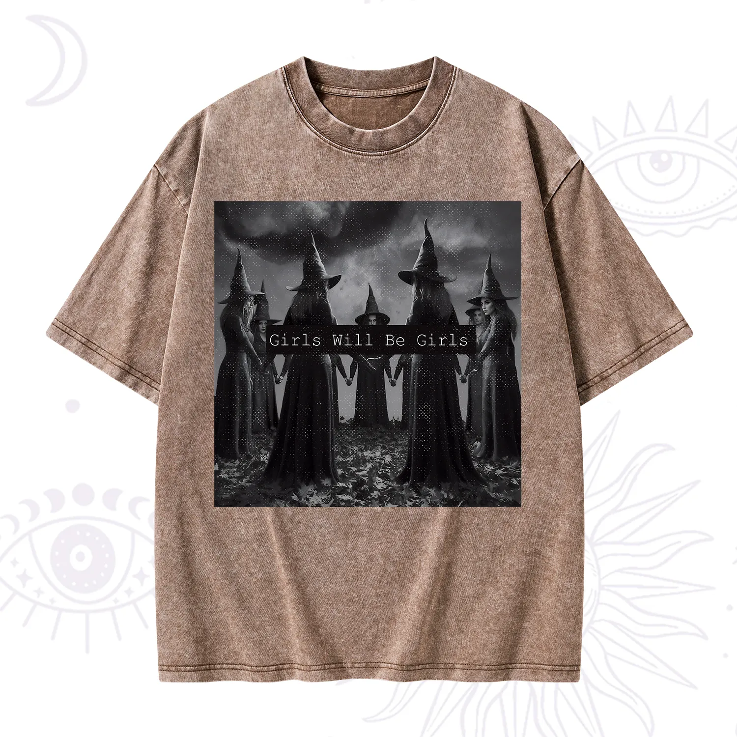 Purplehecate Vintage Girls Will Be Girls Witch Washed T-Shirt