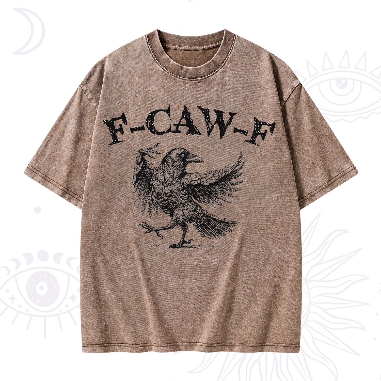 Purplehecate F-caw-f Crow Washed T-Shirt