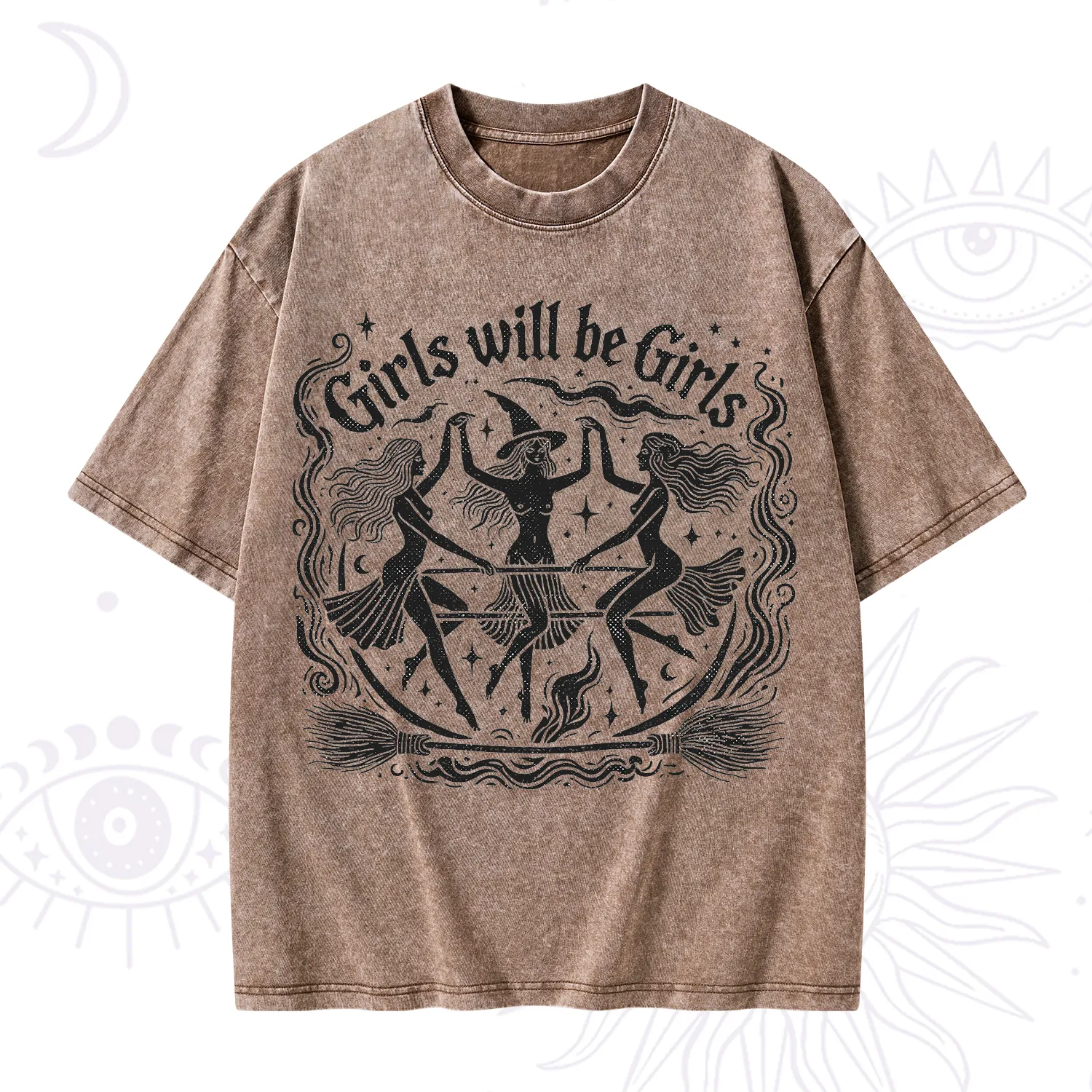 Purplehecate Girls Will Be Girls Washed T-Shirt