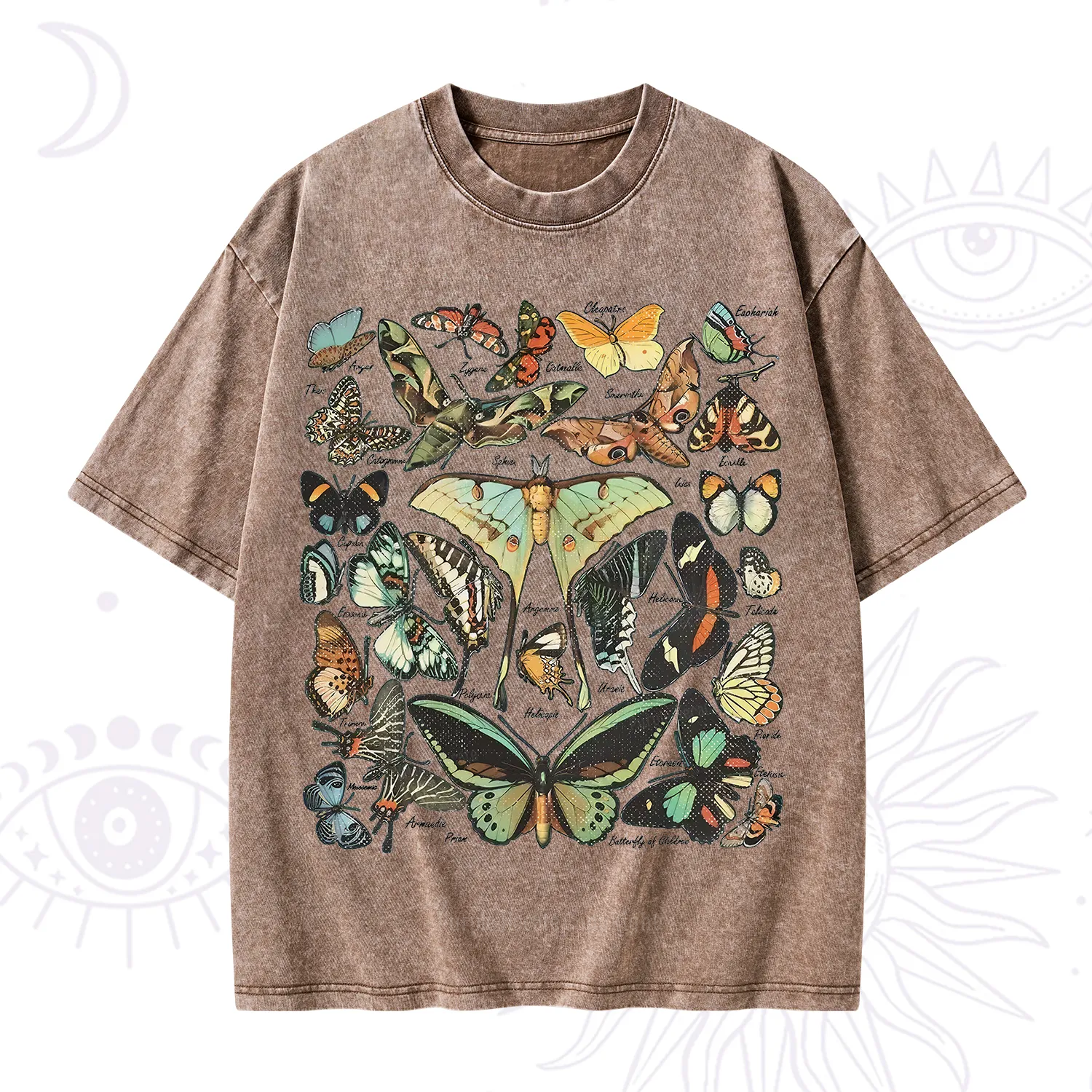 Purplehecate Vintage Butterfly & Moth Washed T-Shirt