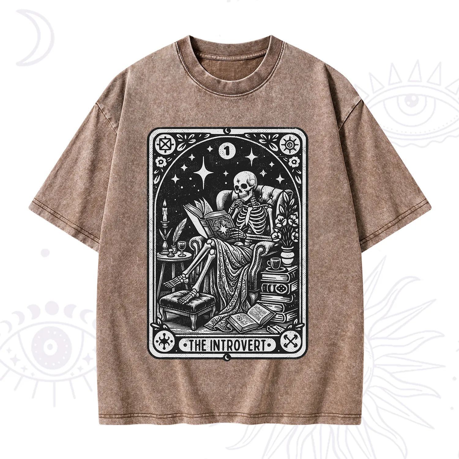 Purplehecate The Introvert Tarot Card Washed T-Shirt