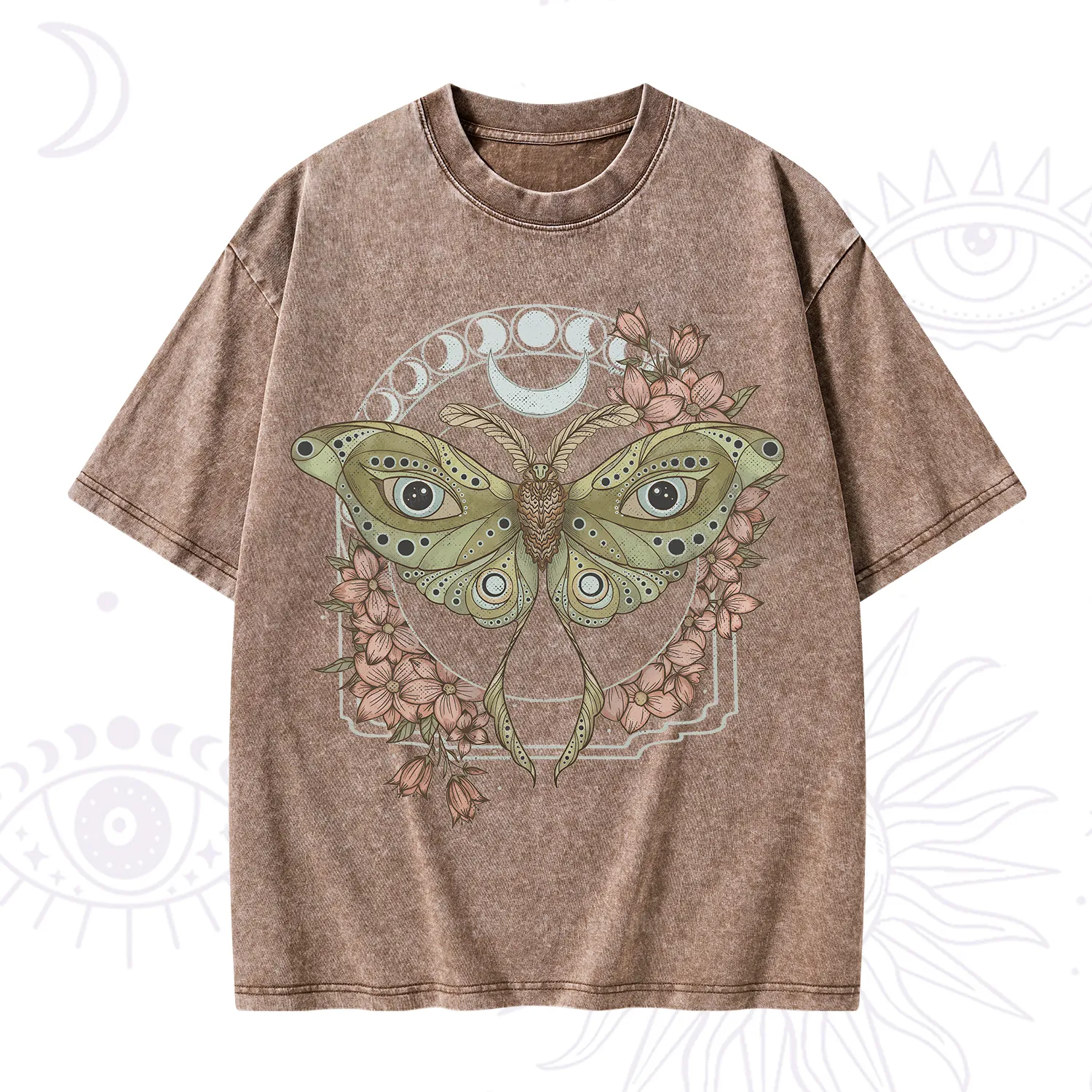 Purplehecate Luna Moth Washed T-Shirt