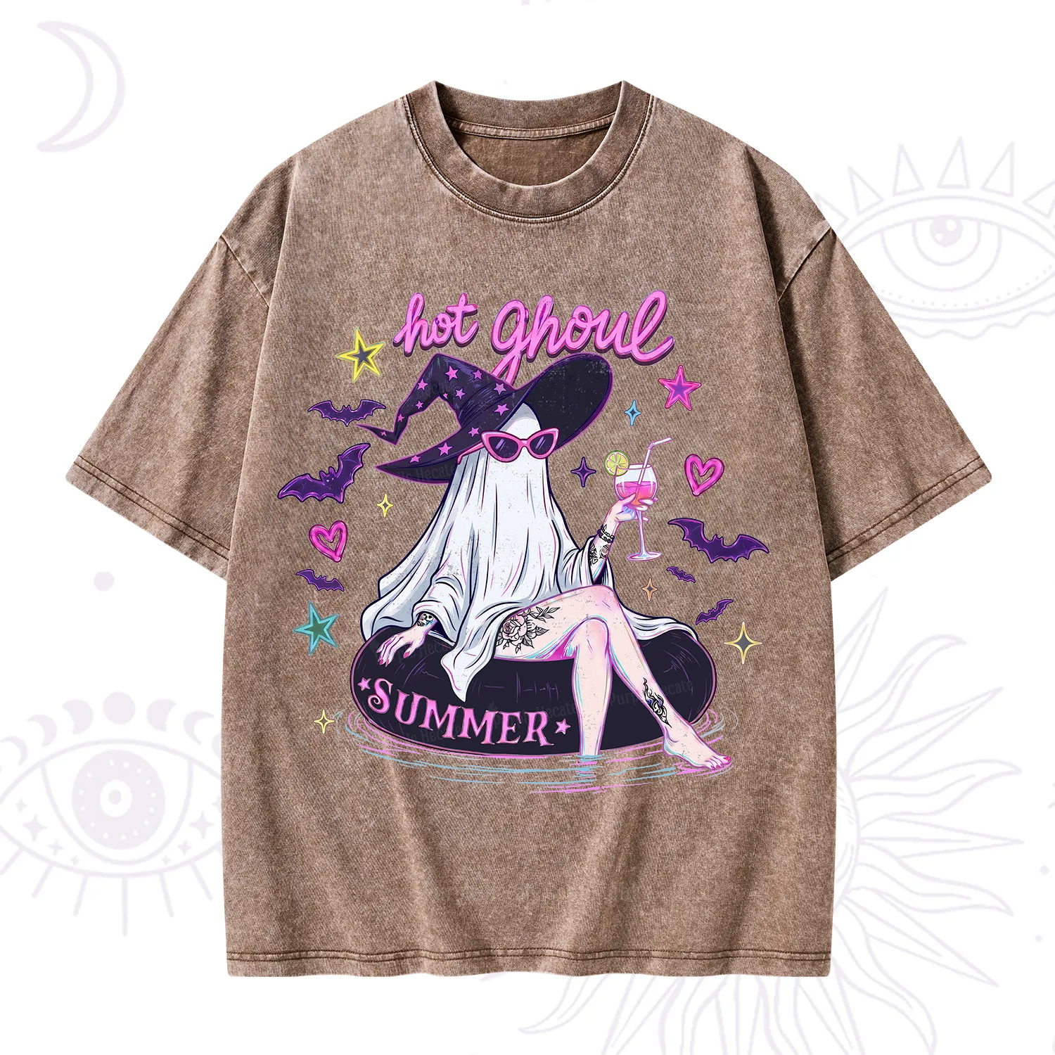 Purplehecate Hot Ghoul Summer Washed T-Shirt