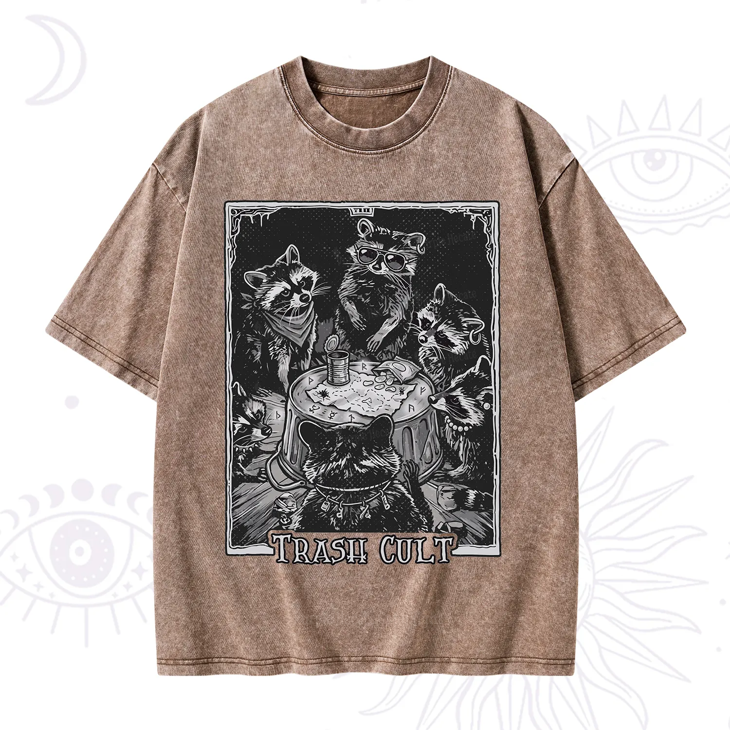 Purplehecate Trash Cult Raccoon Washed T-Shirt