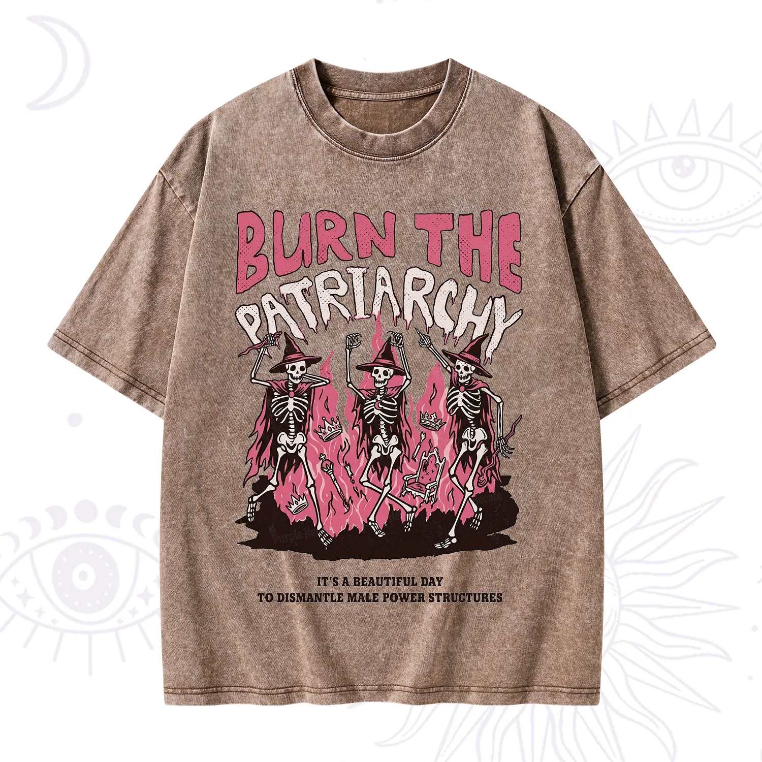 Purplehecate Burn The Patriarchy Washed T-Shirt
