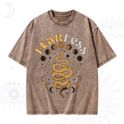 Purplehecate Fearless Serpent of the Moon Phases Washed T-Shirt