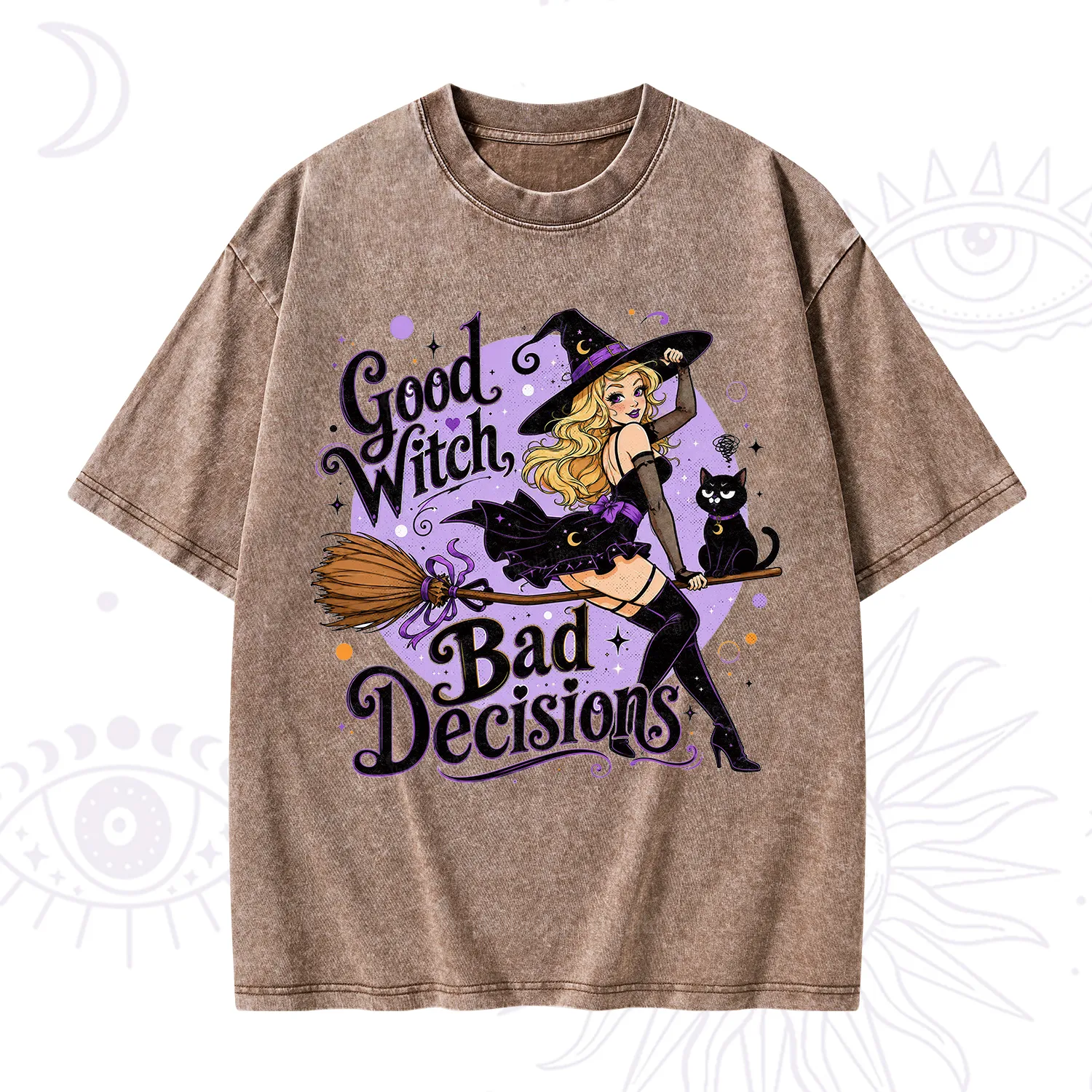 Purplehecate Good Witch Bad Decisions Washed T-Shirt
