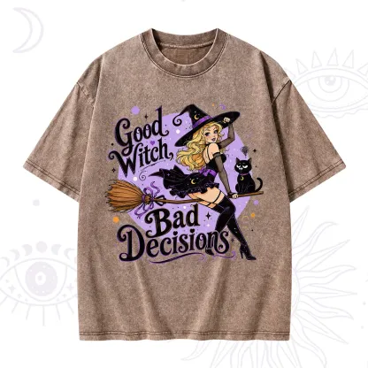 Purplehecate Good Witch Bad Decisions Washed T-Shirt