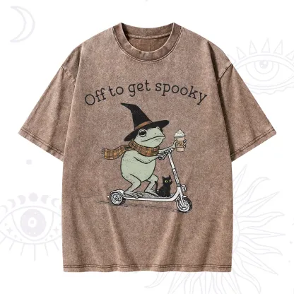 Purplehecate Off to get Spooky Halloween Forg Washed T-Shirt