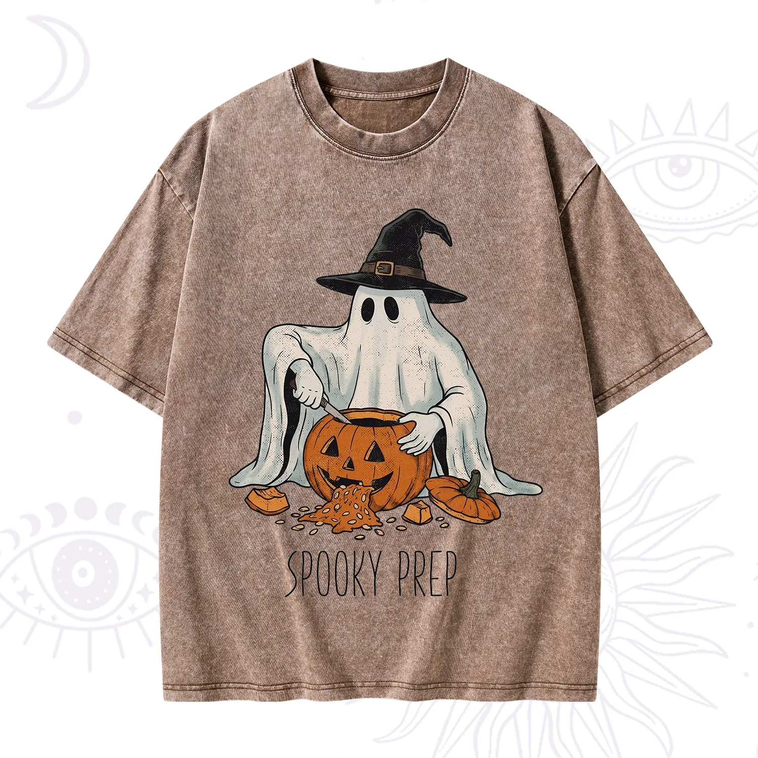 Purplehecate Spooky Prep Ghost Washed T-Shirt