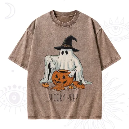 Purplehecate Spooky Prep Ghost Washed T-Shirt