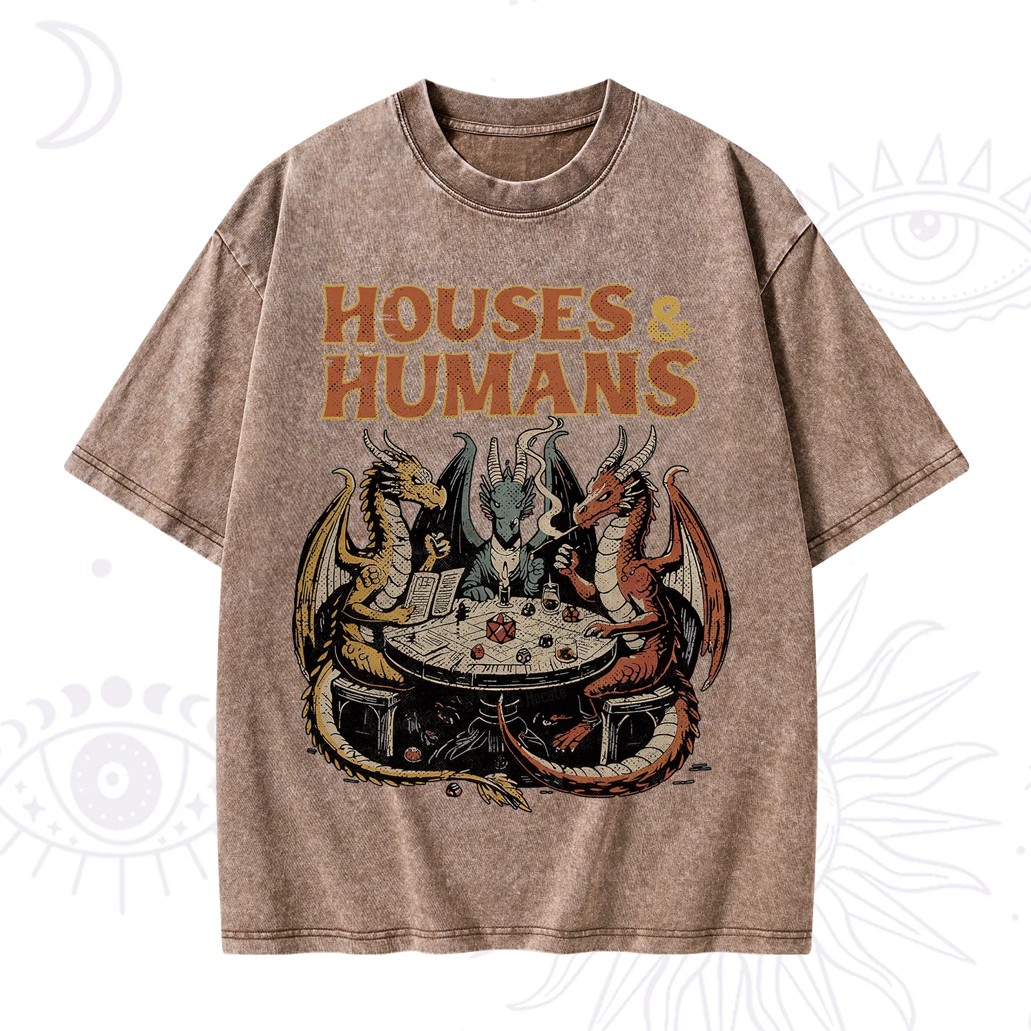 Purplehecate Houses And Humans Washed T-Shirt