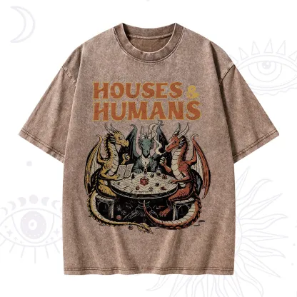 Purplehecate Houses And Humans Washed T-Shirt