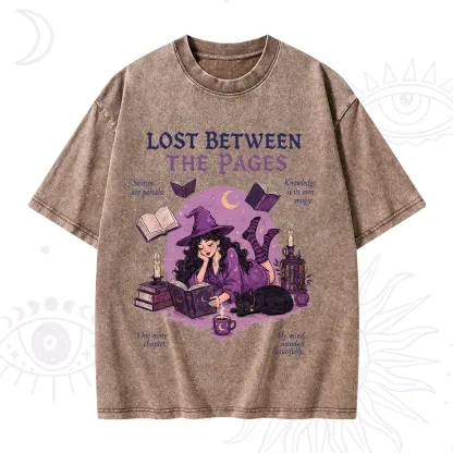 Purplehecate Lost Between the Pages Washed T-Shirt