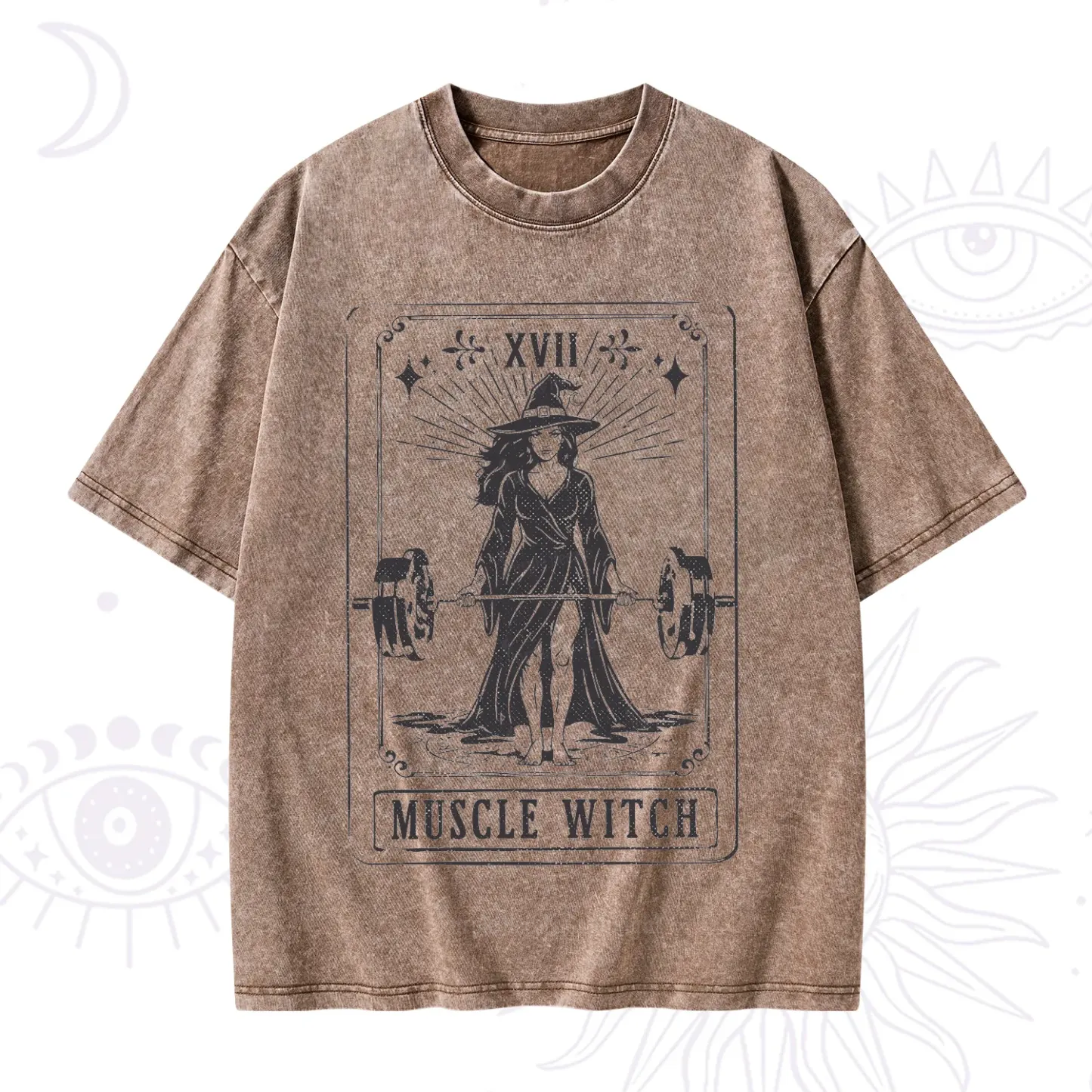 Purplehecate The Muscle With Tarot Washed T-Shirt