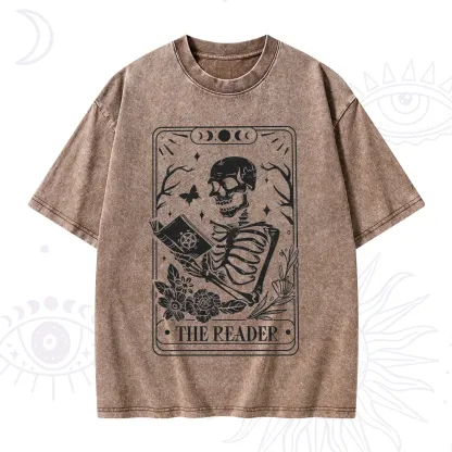 Purplehecate The Reader Tarot Card Washed T-Shirt