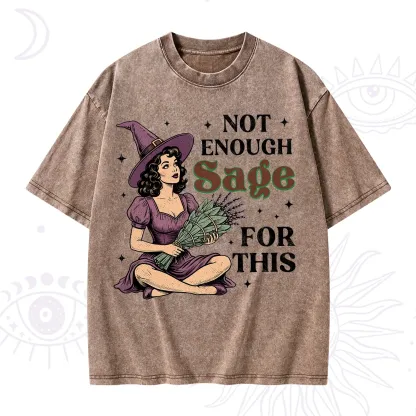 Purplehecate Not Enough Sage Witchcore Spiritual Washed T-Shirt