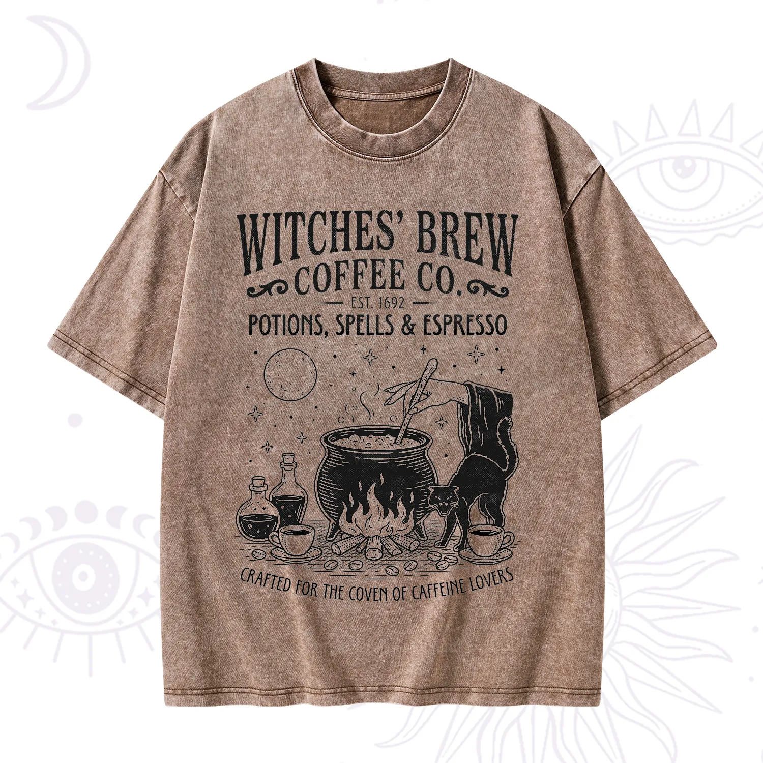 Purplehecate Witches' Brew Coffee Club Washed T-Shirt