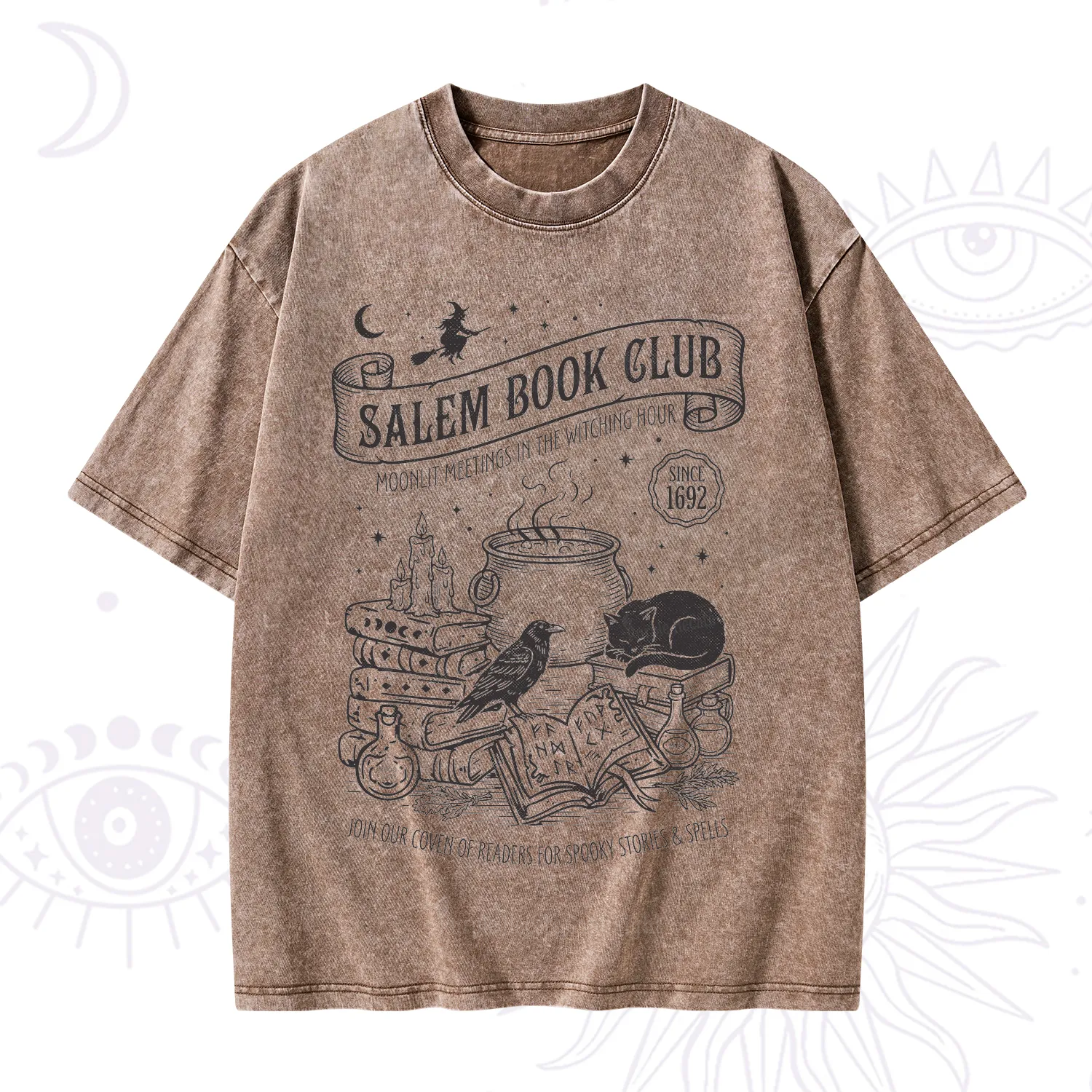 Purplehecate Salem Witch Book Club Washed T-Shirt
