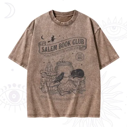 Purplehecate Salem Witch Book Club Washed T-Shirt