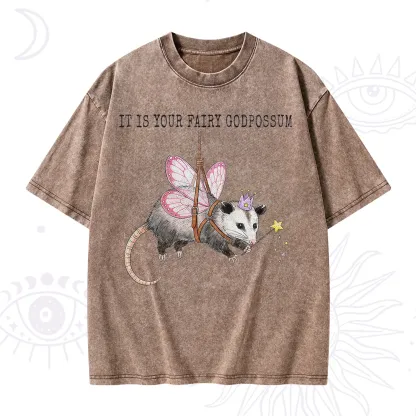 Purplehecate It Is Your Fairy Godpossum Washed T-Shirt