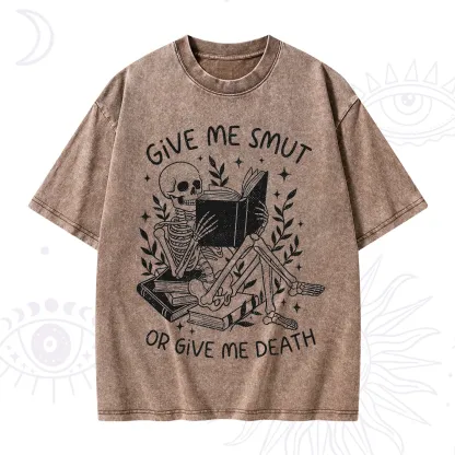 Purplehecate Give Me Smut Or Give Me Death Washed T-Shirt