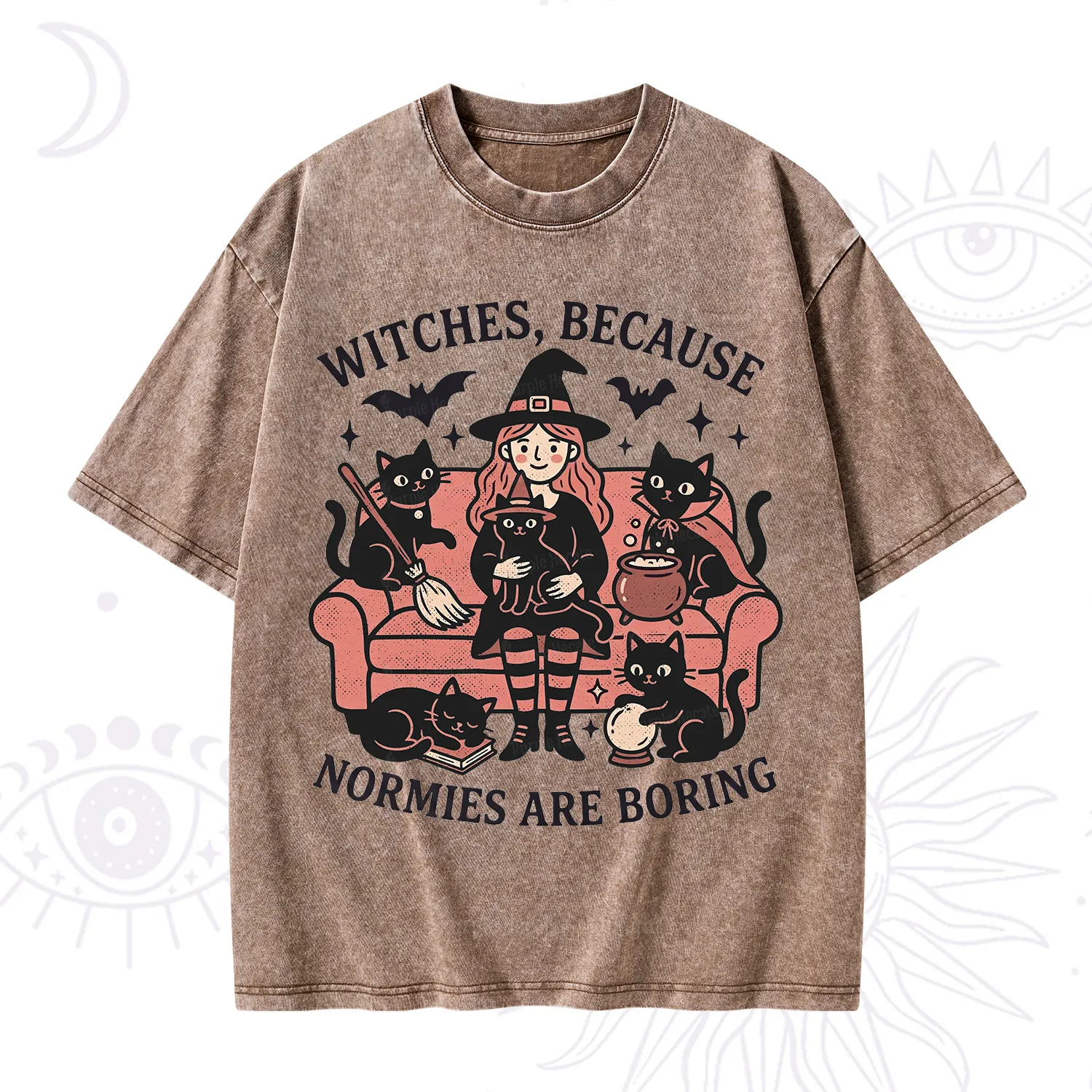 Purplehecate Witches Because Normies Are Boring Washed T-Shirt