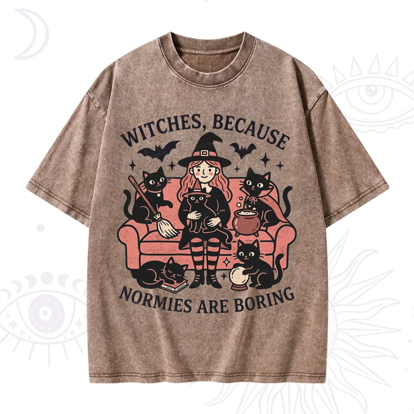 Purplehecate Witches Because Normies Are Boring Washed T-Shirt