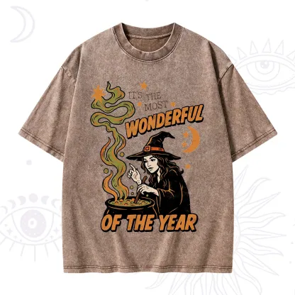 Purplehecate Is The Most Wonderful Time Halloween Washed T-Shirt