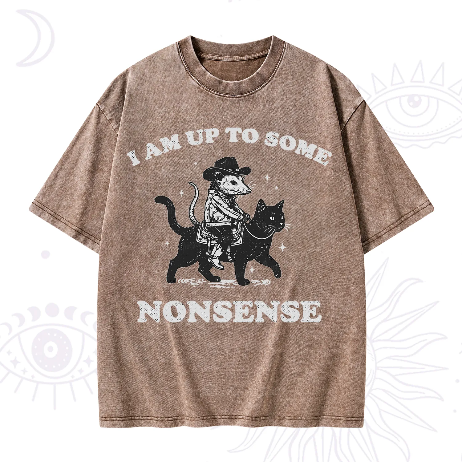 Purplehecate I Am Up To Some Nonsense Opossum Washed T-Shirt