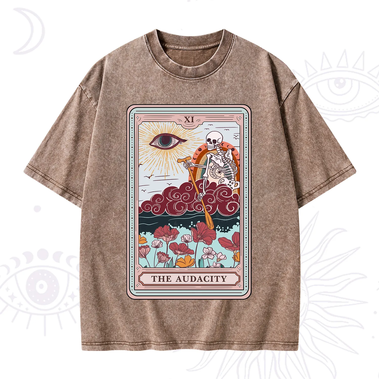Purplehecate The Audacity Tarot Card Washed T-Shirt
