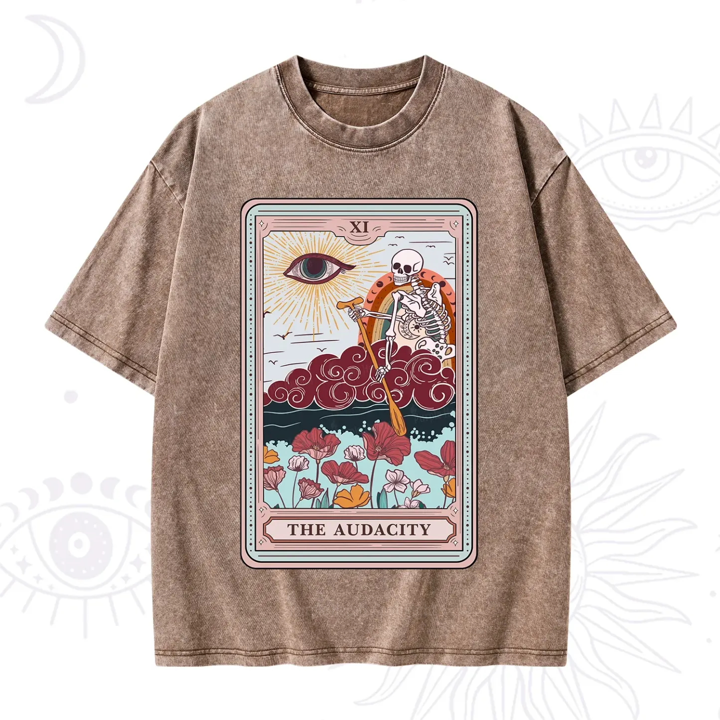 Purplehecate The Audacity Tarot Card Washed T-Shirt