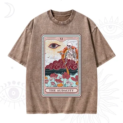 Purplehecate The Audacity Tarot Card Washed T-Shirt