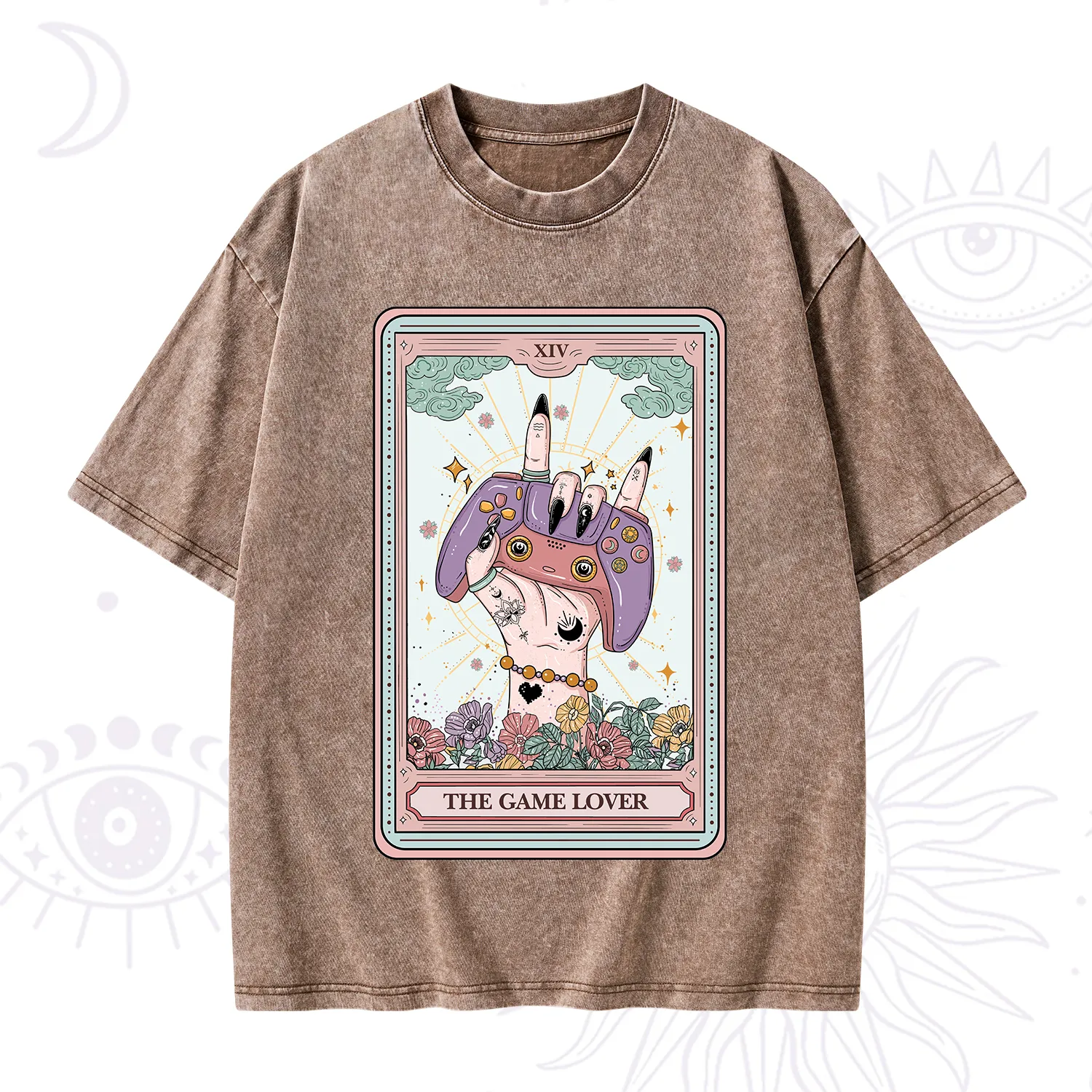 Purplehecate The Game Lover Tarot Washed T-Shirt