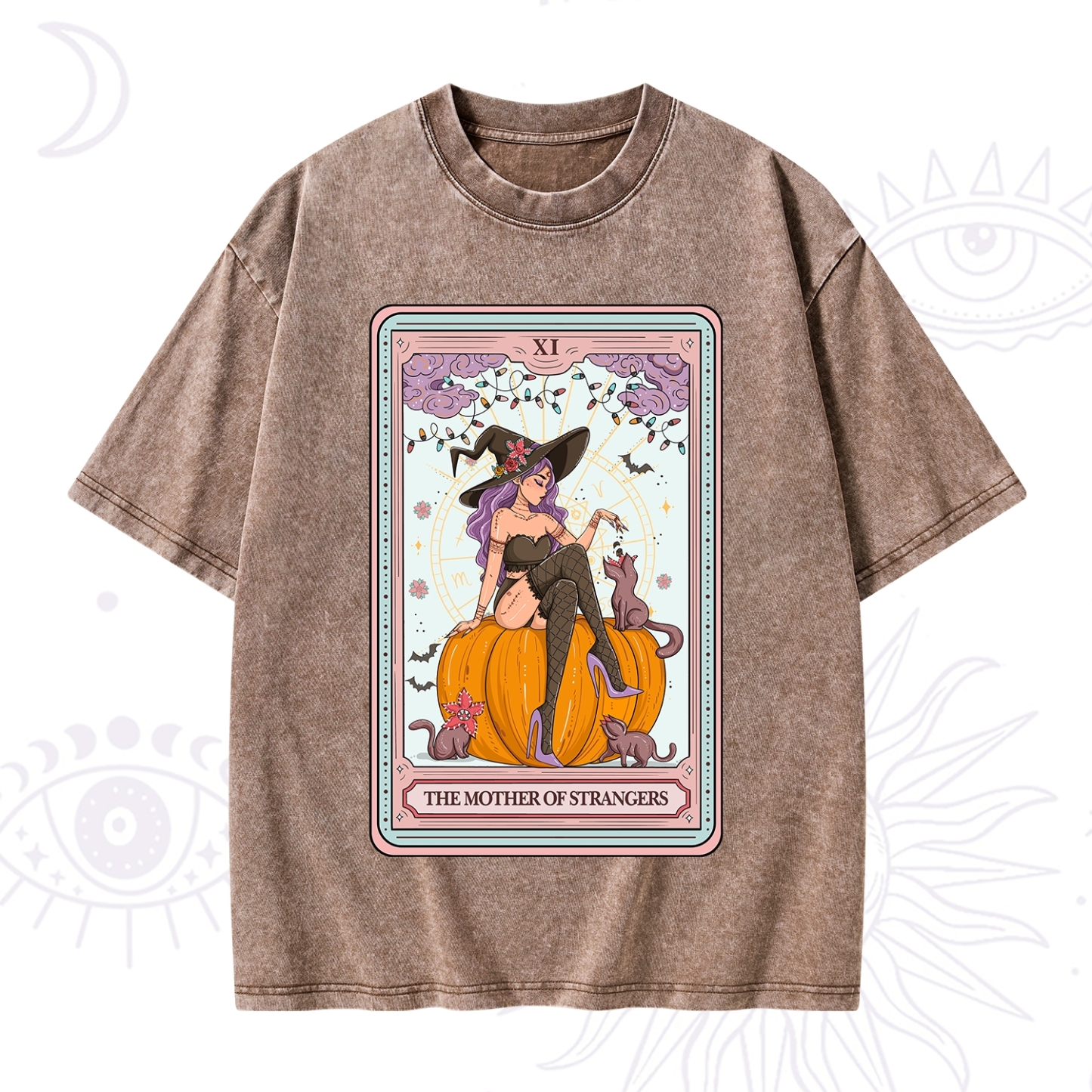 Purplehecate The Mother Of Strangers Tarot Washed T-Shirt