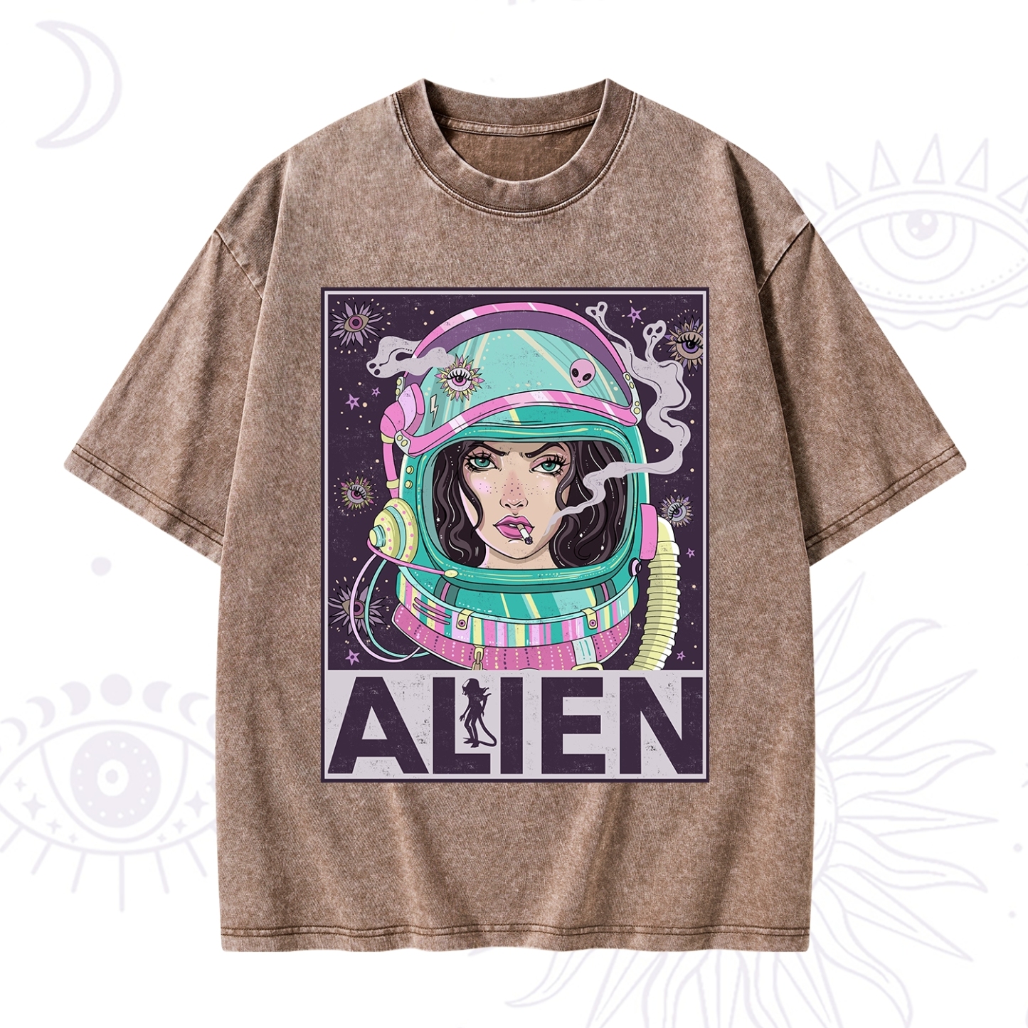 Purplehecate Galactic Encounter Washed T-Shirt