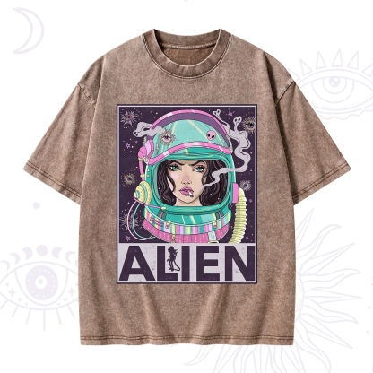 Purplehecate Galactic Encounter Washed T-Shirt