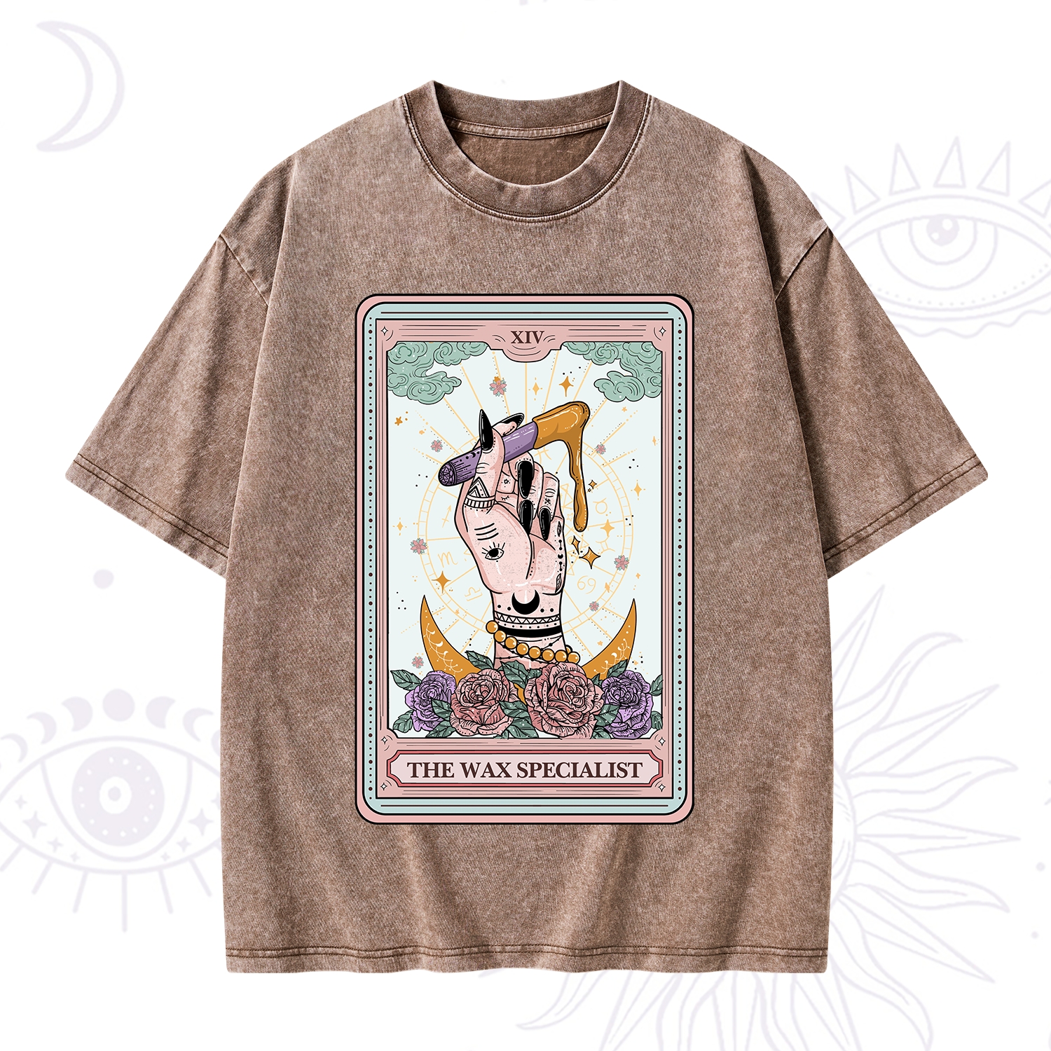 Purplehecate The Wax Specialist Tarot Card Washed T-Shirt