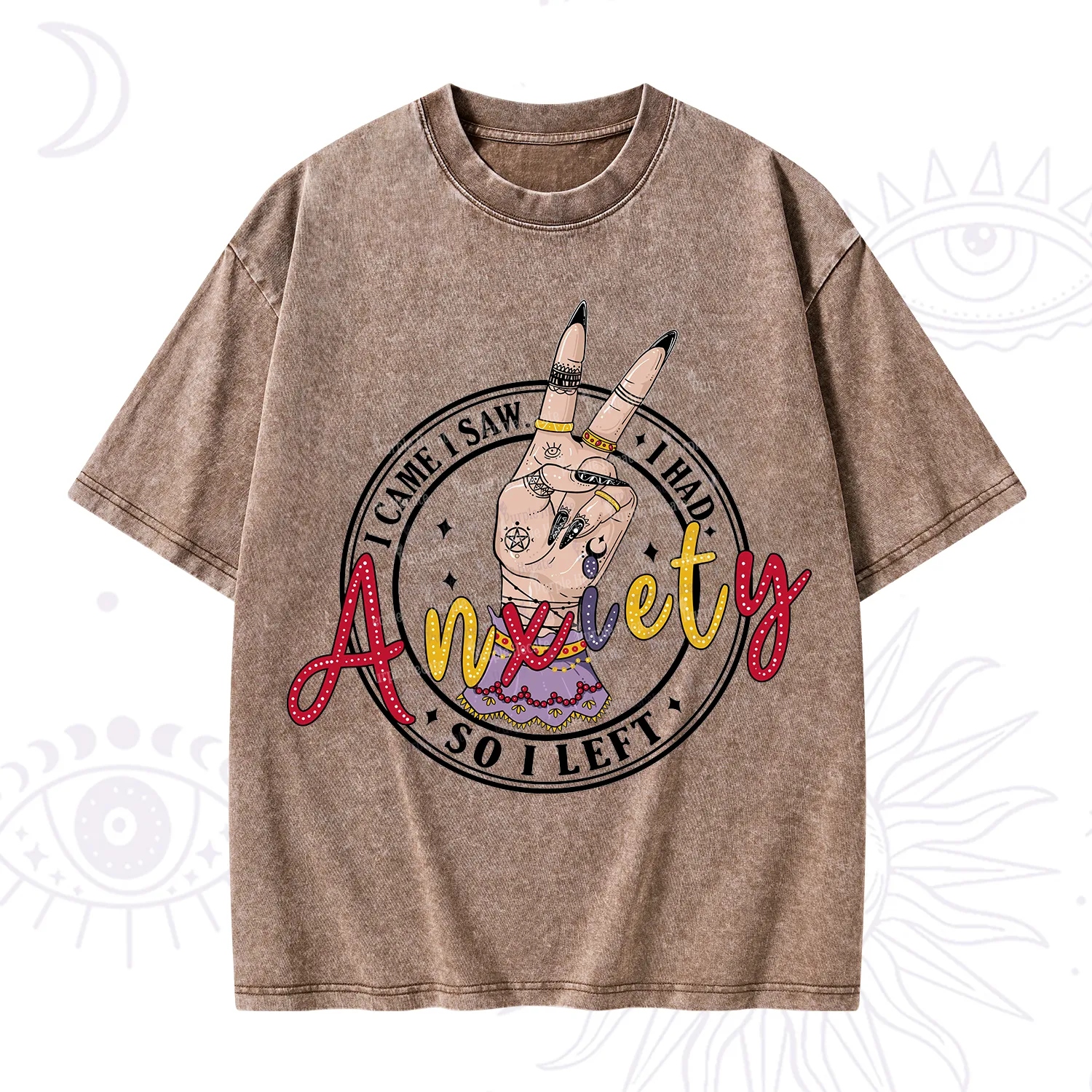 Purplehecate I Had Anxiety So I Left Washed T-Shirt