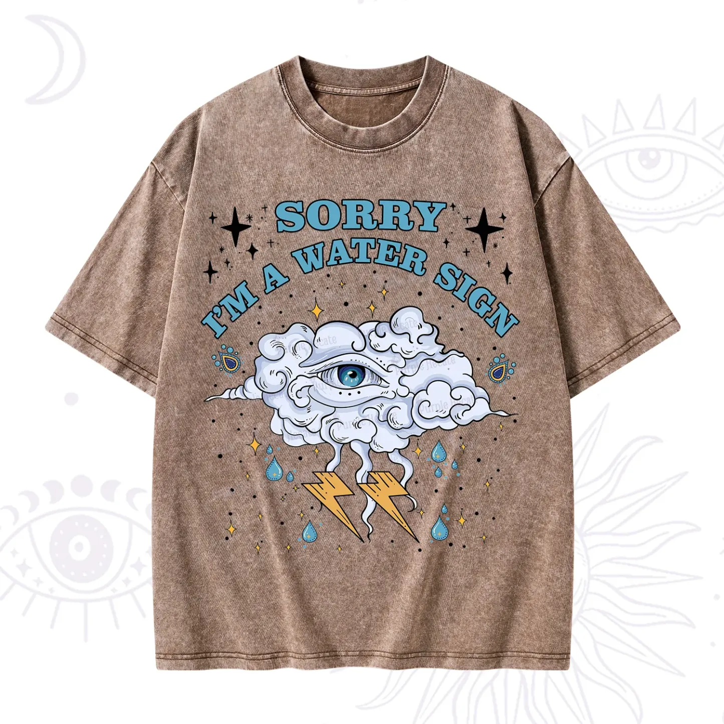 Purplehecate Sorry I'm A Water Sign Washed T-Shirt