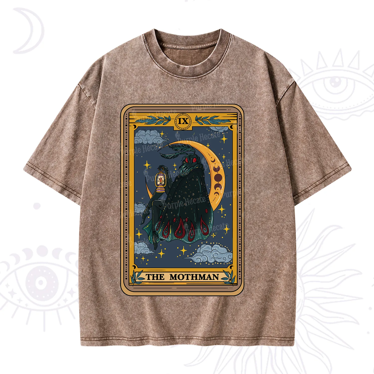 Purplehecate The Mothmen Tarot Washed T-Shirt