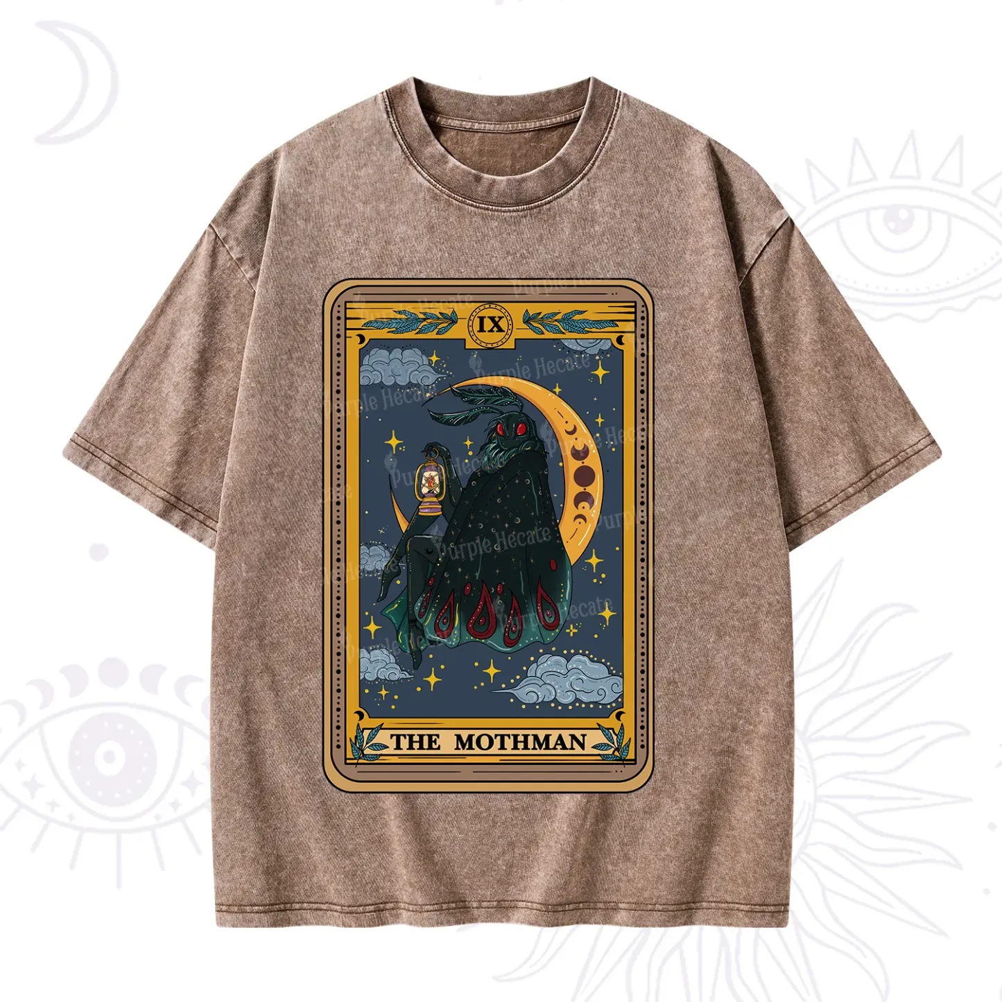 Purplehecate The Mothmen Tarot Washed T-Shirt