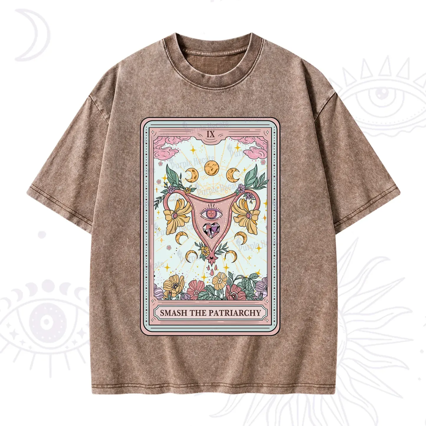 Purplehecate The Smash the Patriarchy Tarot Washed T-Shirt
