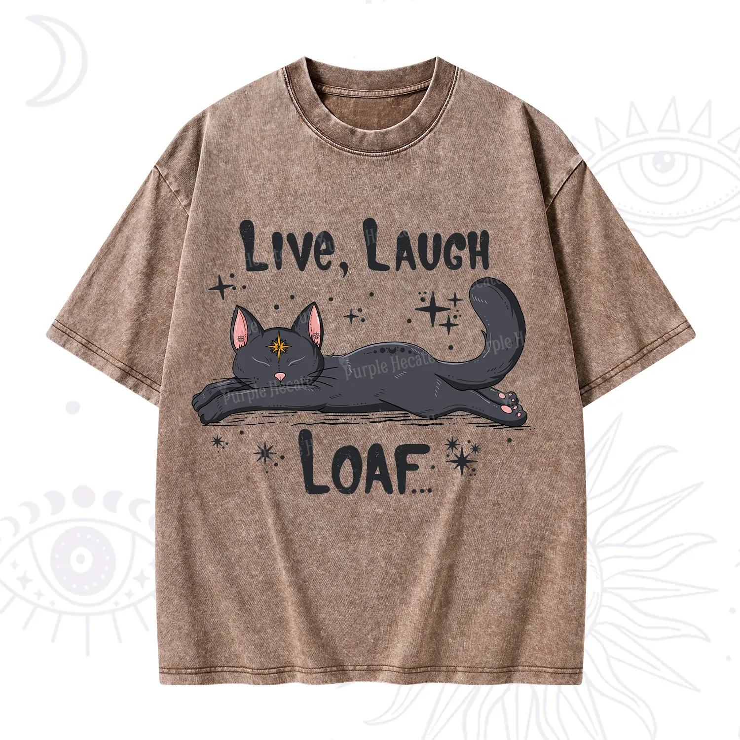 Purplehecate Live Laugh Loaf Washed T-Shirt