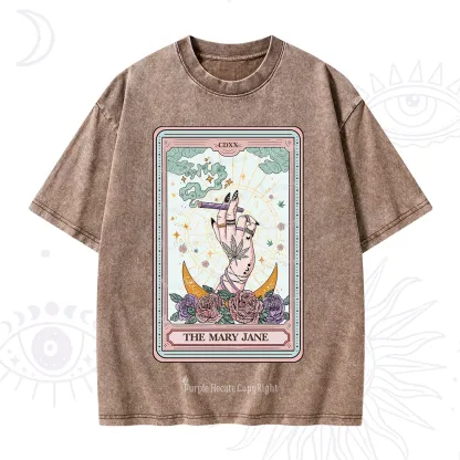 Purplehecate The Mary Jane Tarot Washed T-Shirt