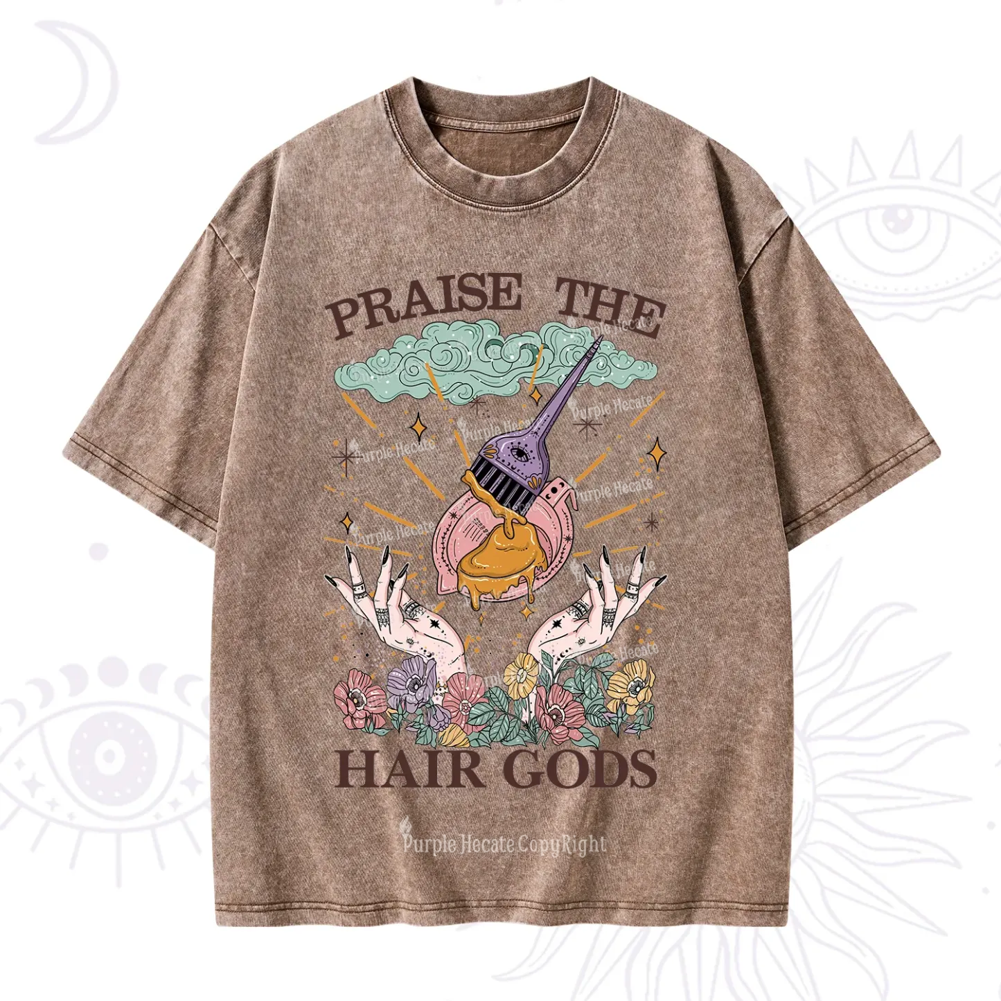 Purplehecate Praise The Hair Gods Washed T-Shirt