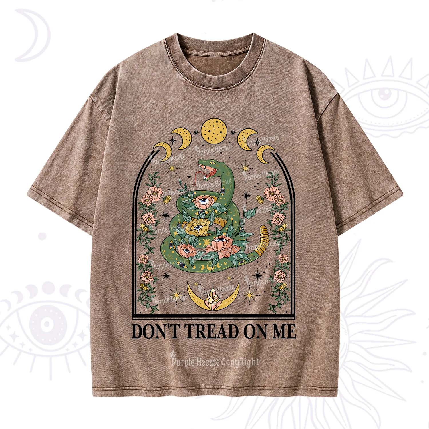 Purplehecate Don't Tread On Me Washed T-Shirt