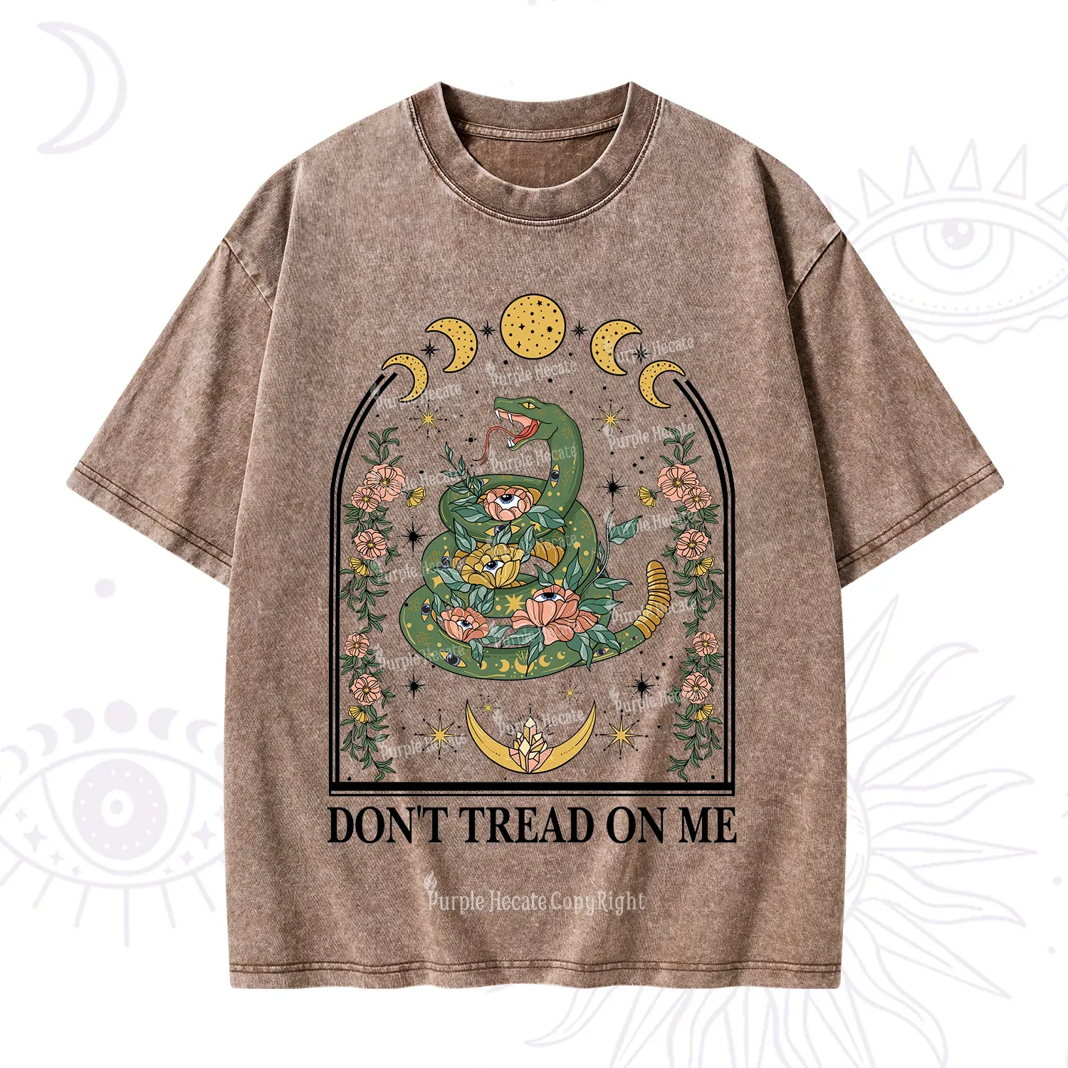 Purplehecate Don't Tread On Me Washed T-Shirt