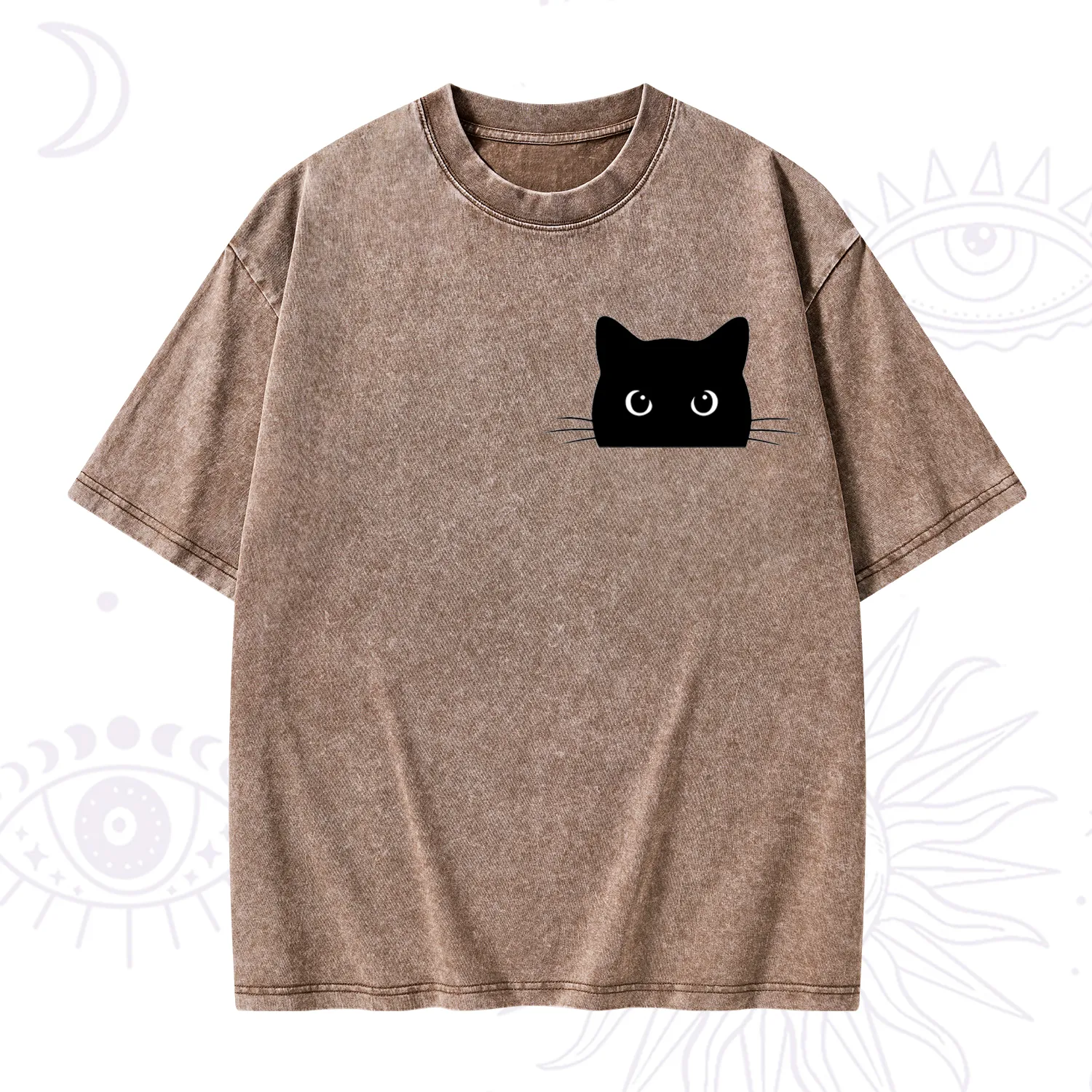 Purplehecate Black Cat Washed T-Shirt