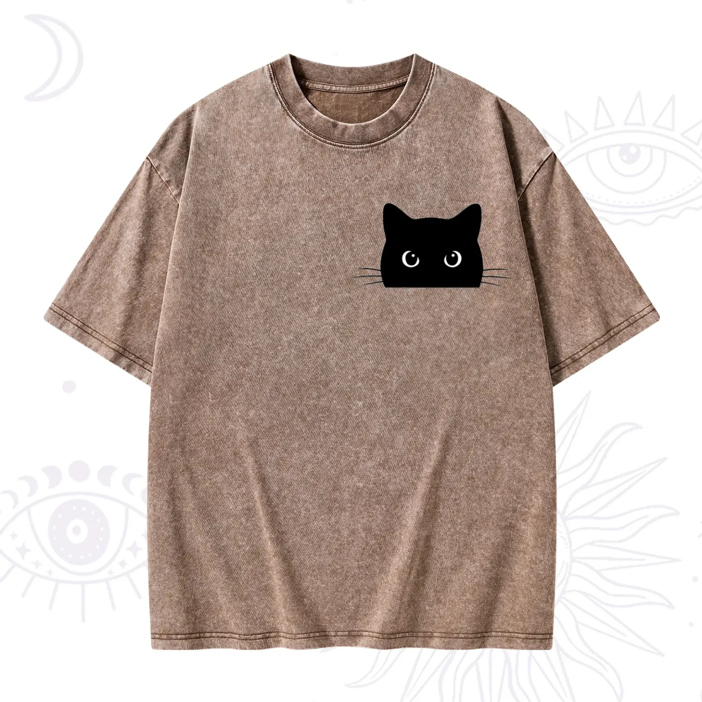 Purplehecate Black Cat Washed T-Shirt